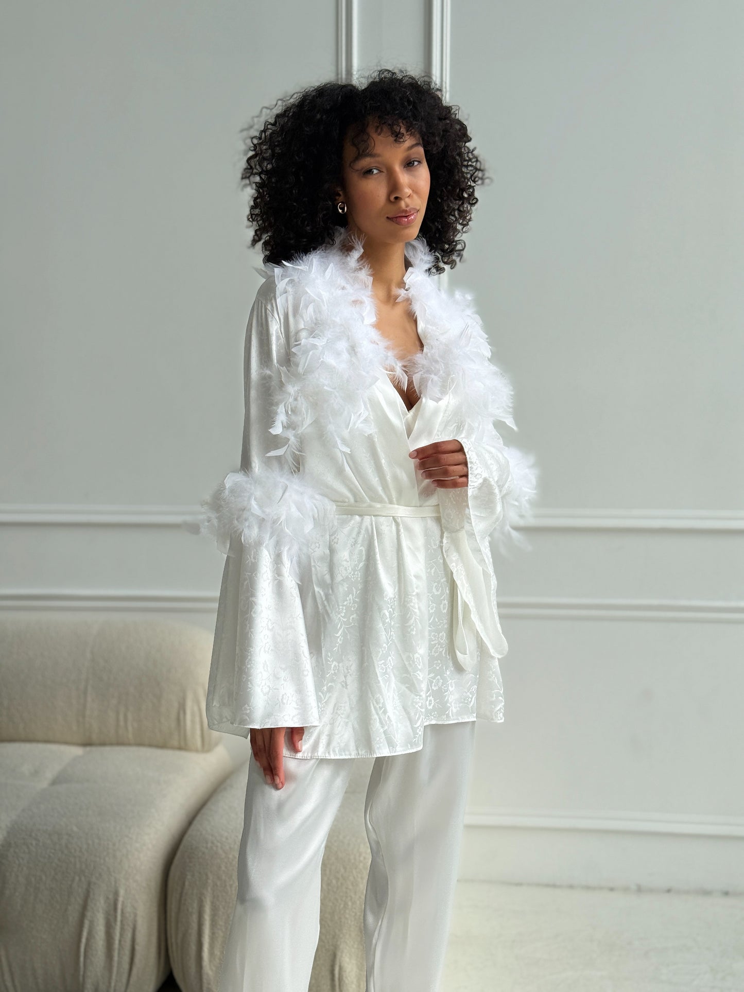 White Bridal Lounge Set