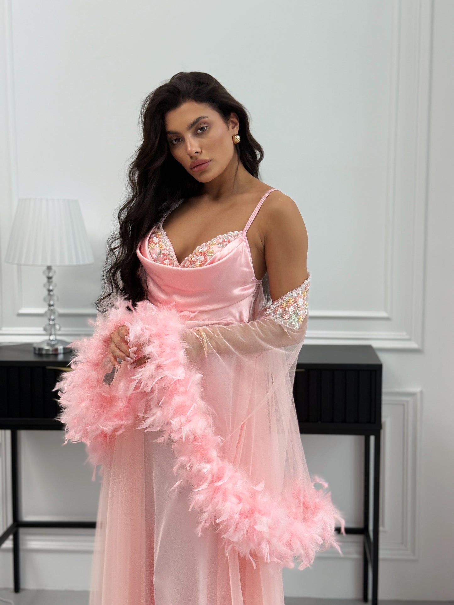 Peach Nightgown & Robe Set