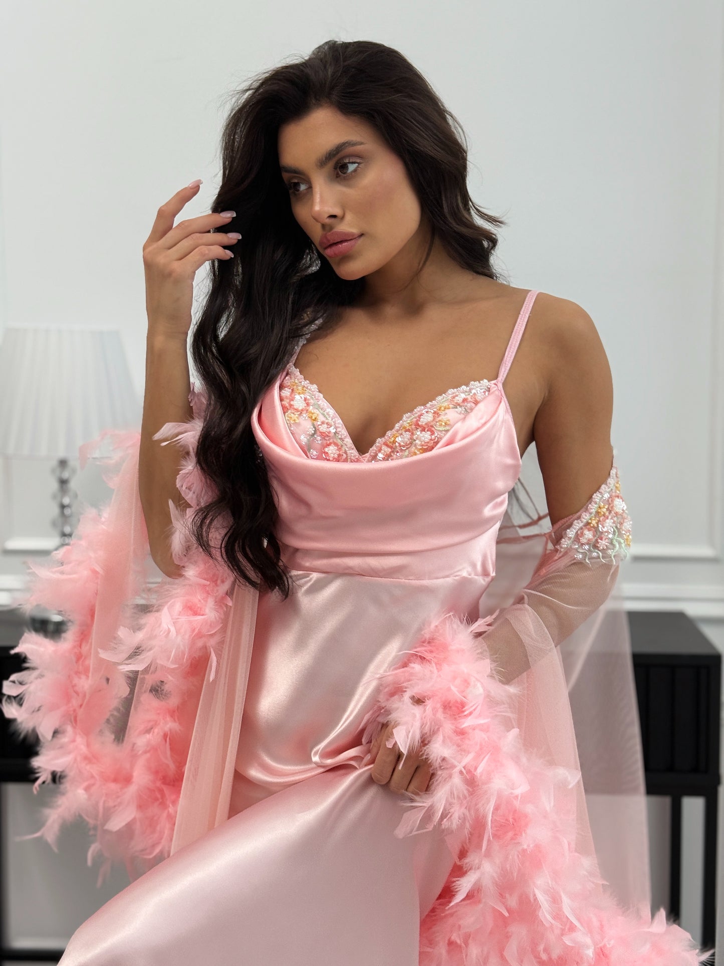 Peach Nightgown & Robe Set