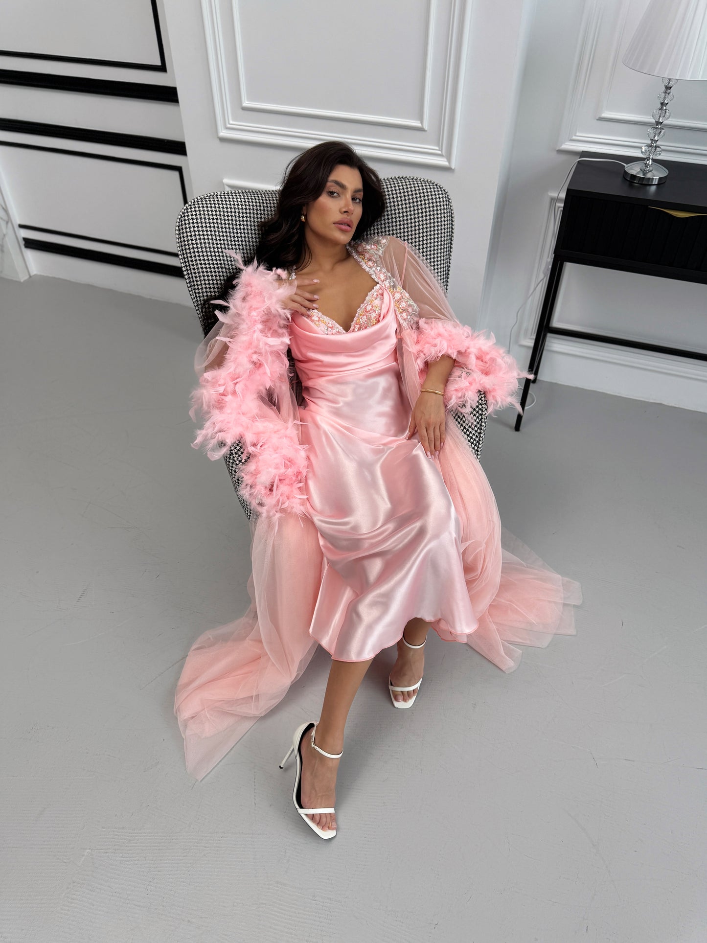 Peach Nightgown & Robe Set