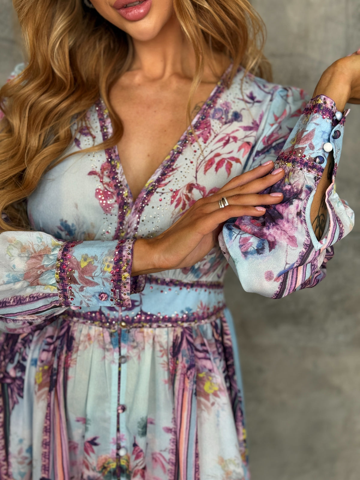 Blue Patterned Dress