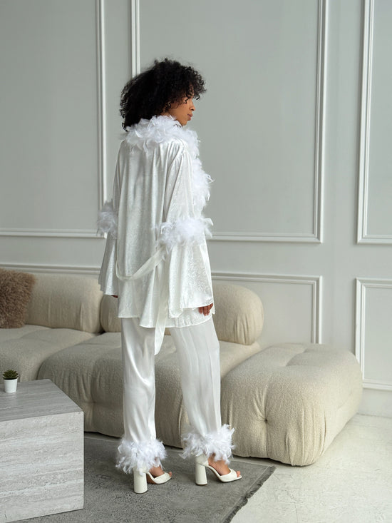 White Bridal Lounge Set