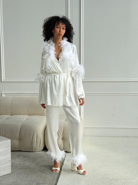 White Bridal Lounge Set
