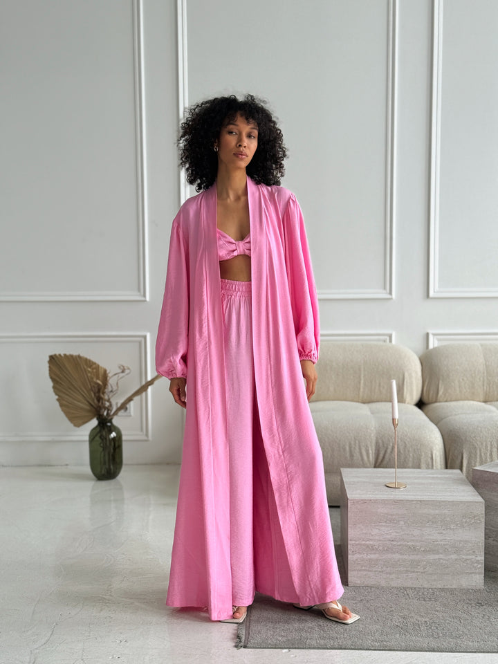 Rose Satin Lounge Set
