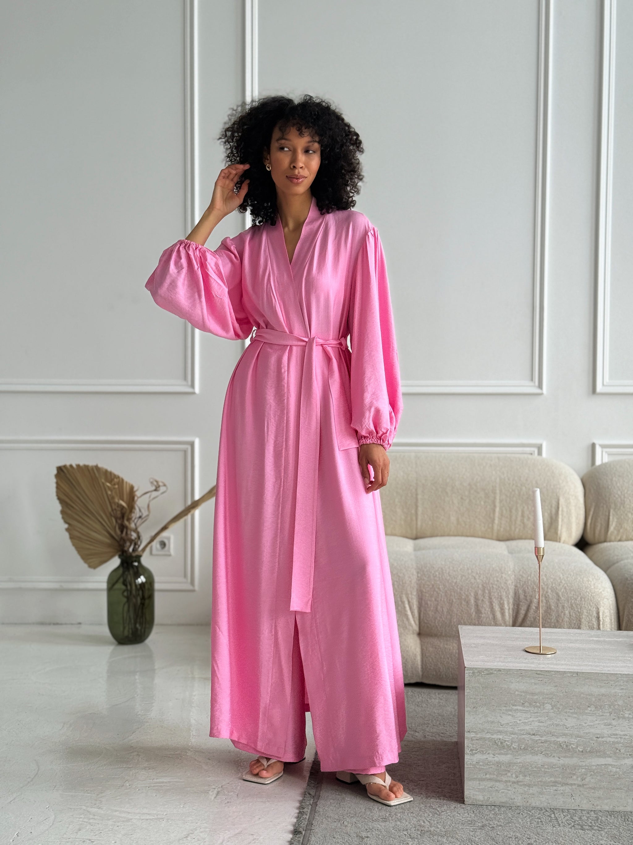Rose Satin Lounge Set