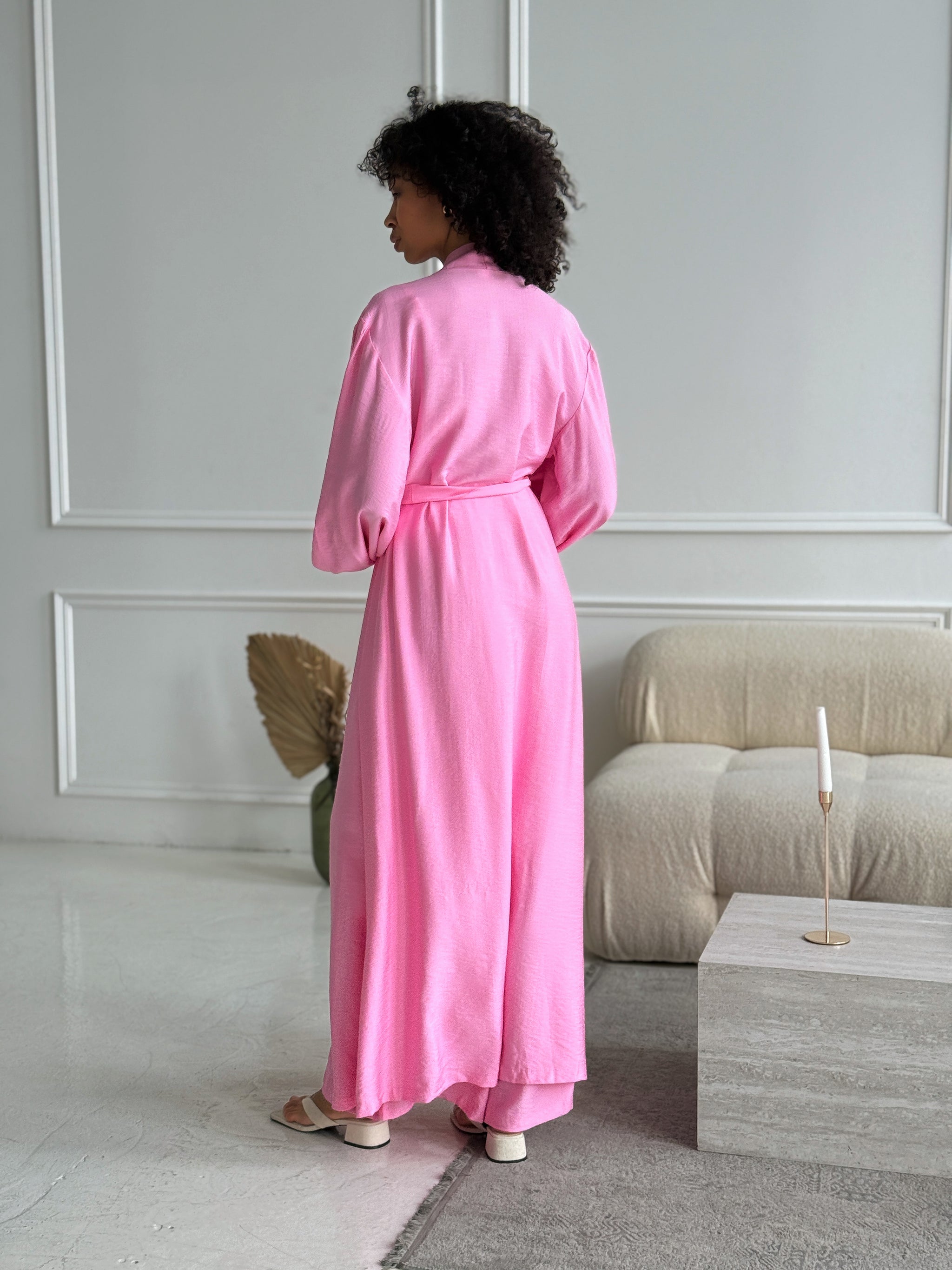 Rose Satin Lounge Set