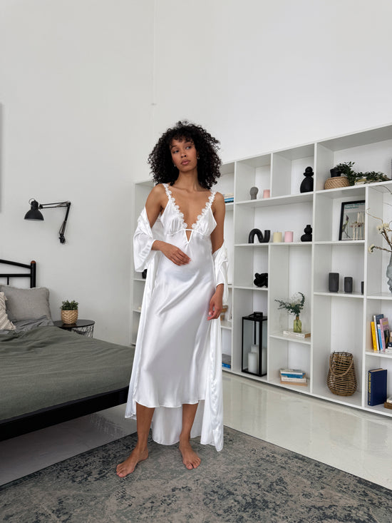White Bridal Robe