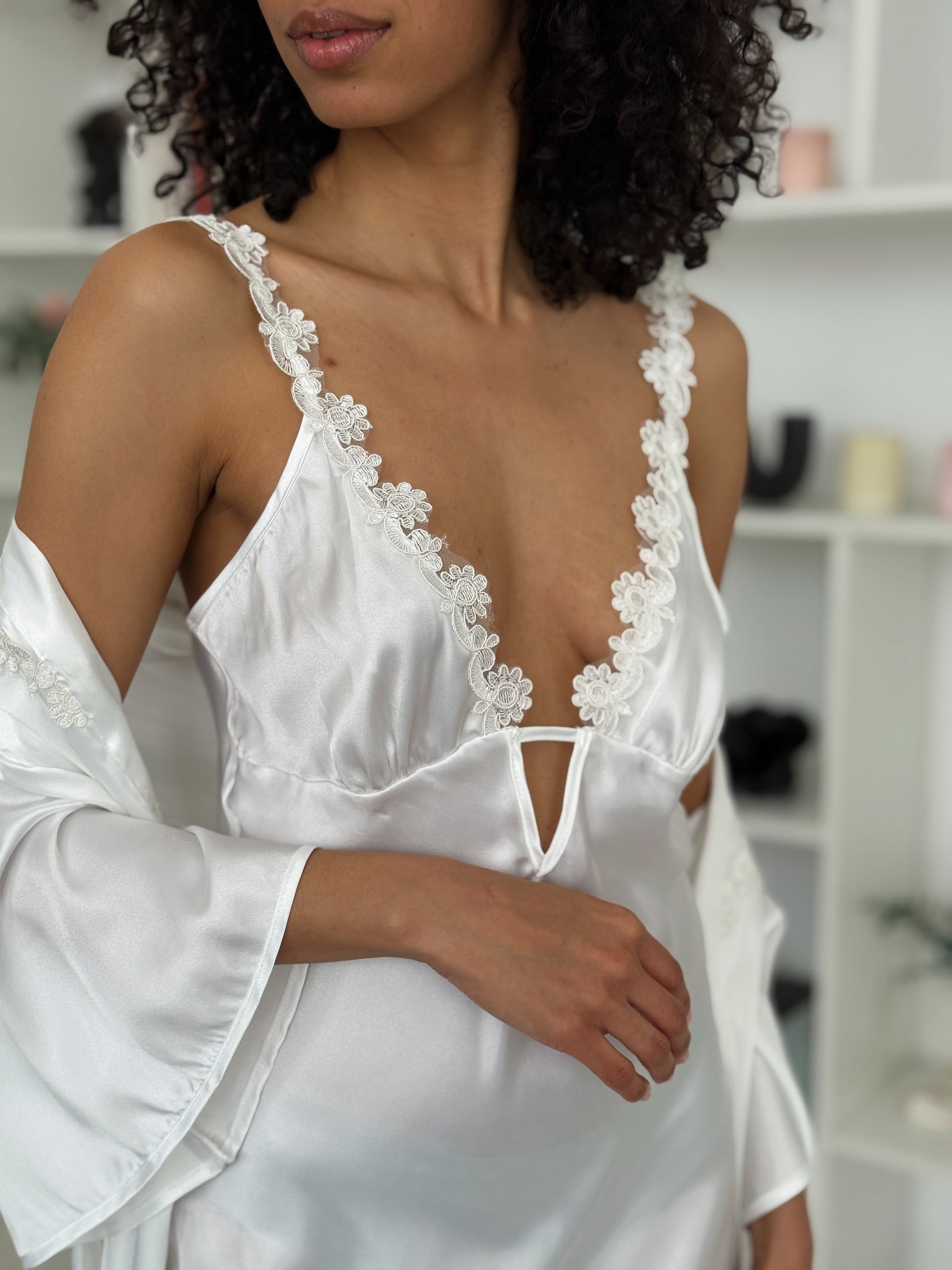 White Bridal Robe