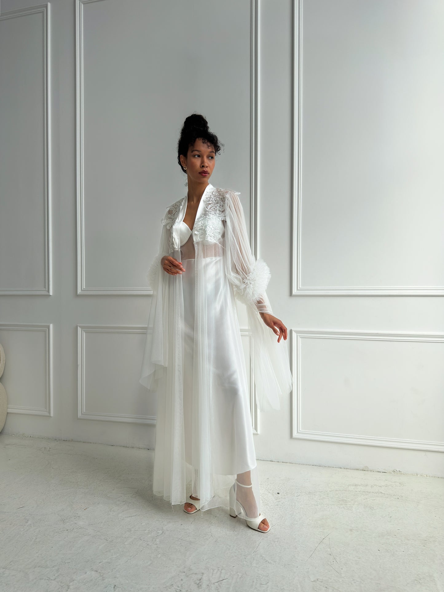 White Bridal Satin Gown