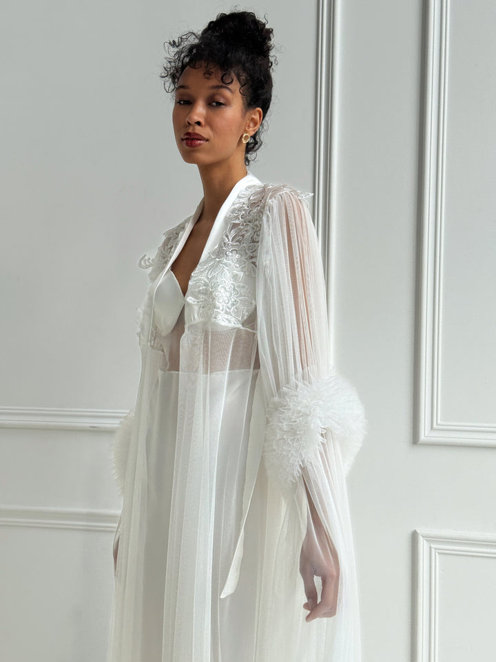 White Bridal Satin Gown