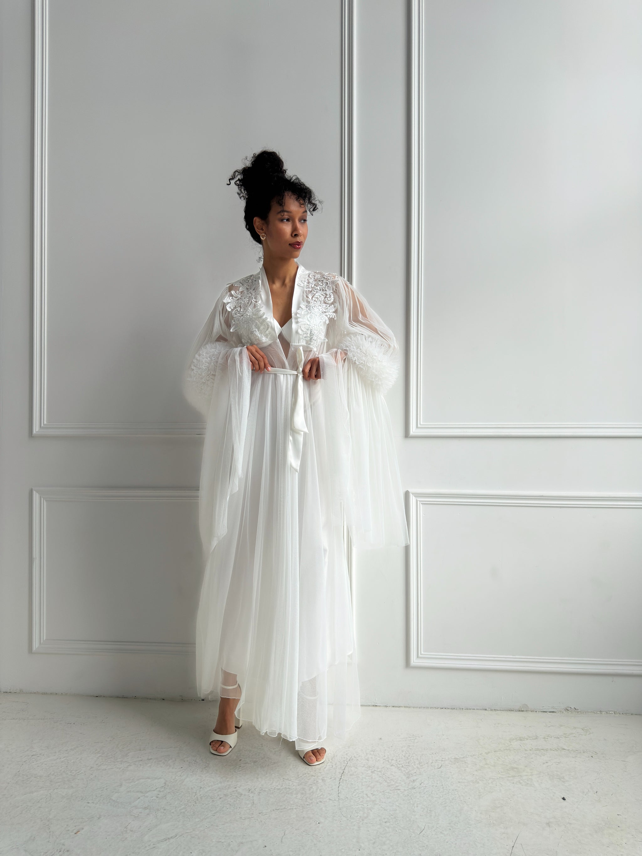 White Bridal Satin Gown