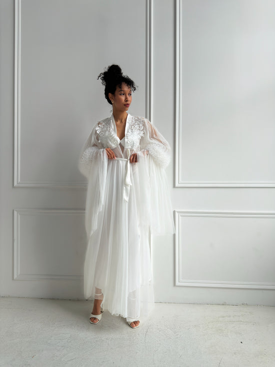 White Bridal Satin Gown