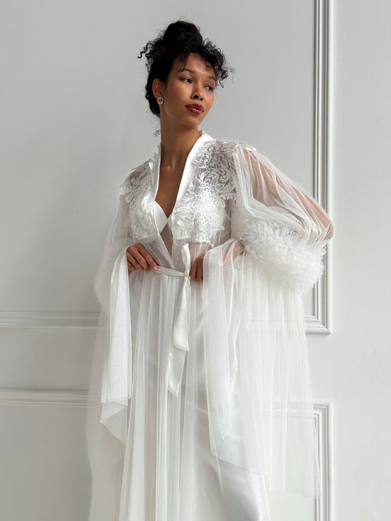 White Bridal Satin Gown
