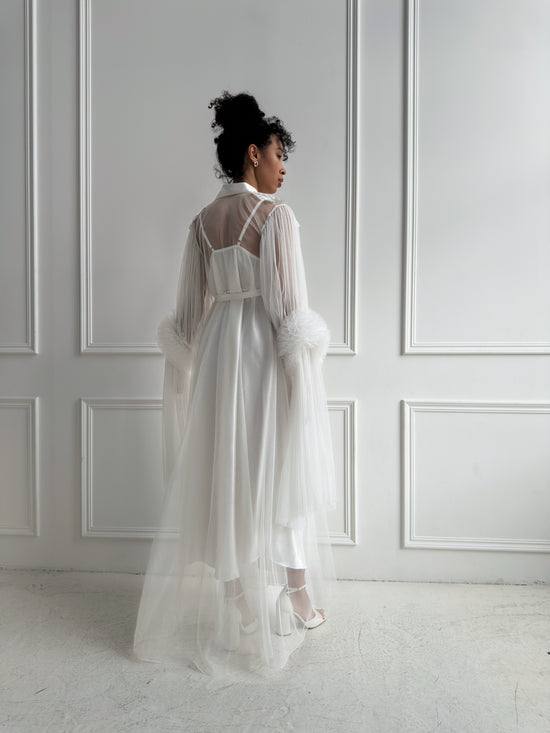 White Bridal Satin Gown