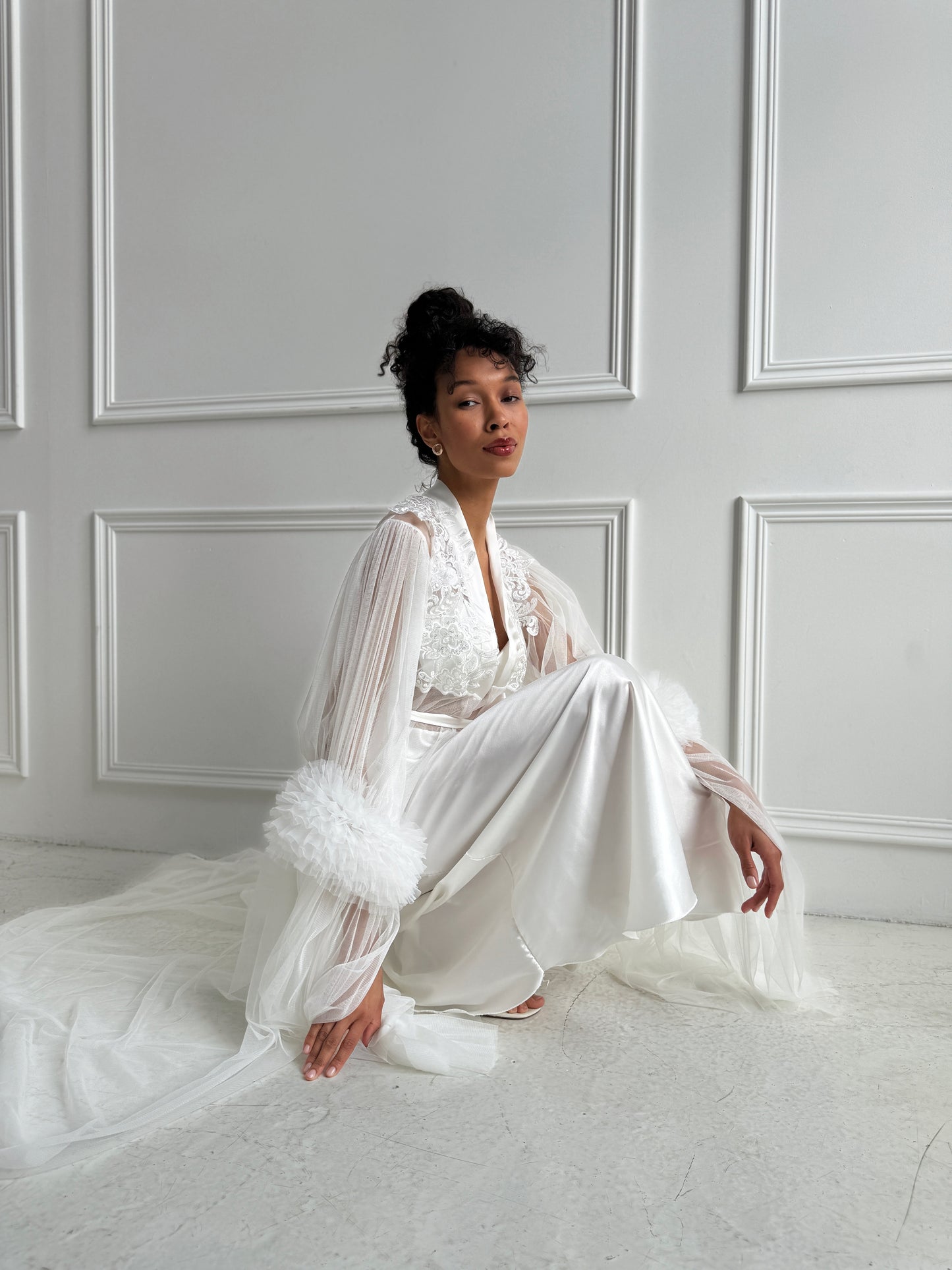 White Bridal Satin Gown