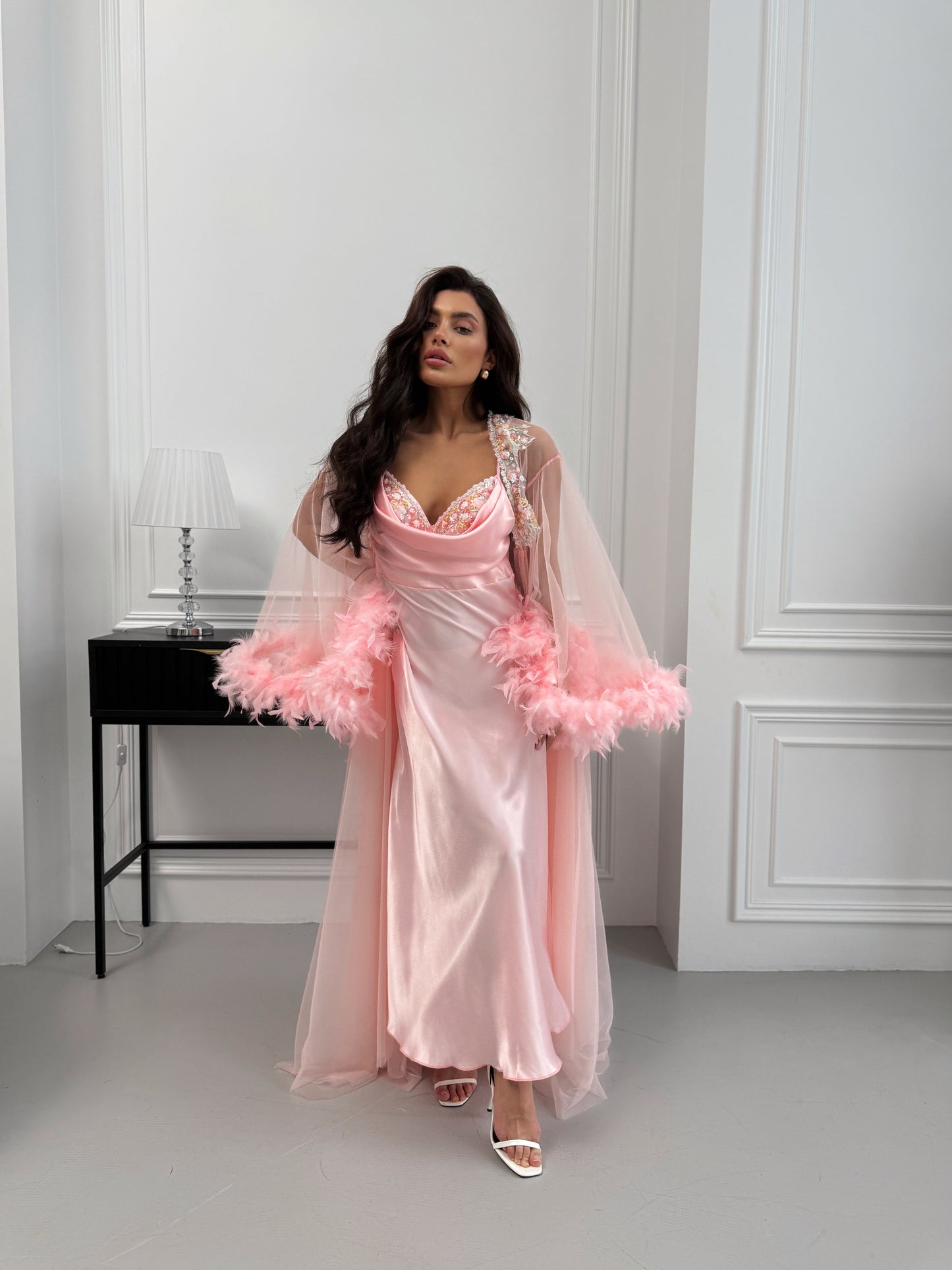Peach Nightgown & Robe Set