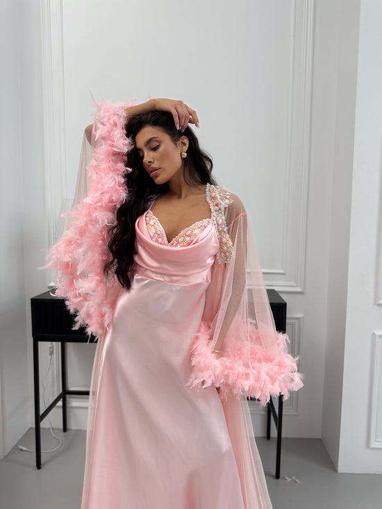 Peach Nightgown & Robe Set