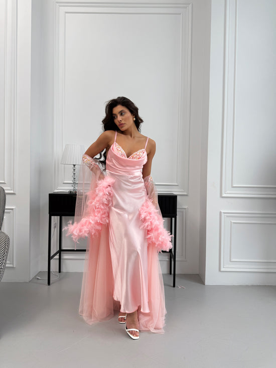 Peach Nightgown & Robe Set
