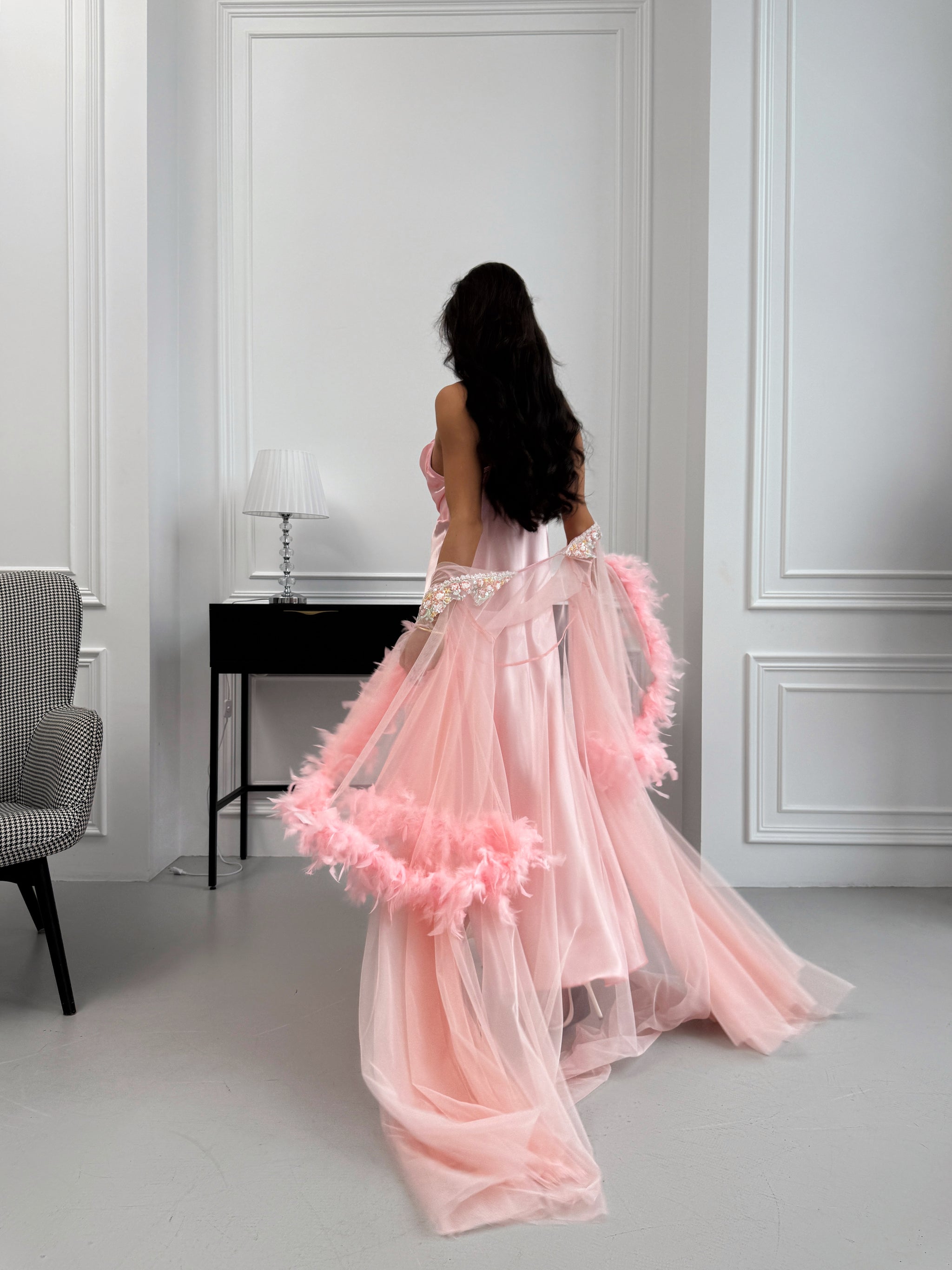 Peach Nightgown & Robe Set
