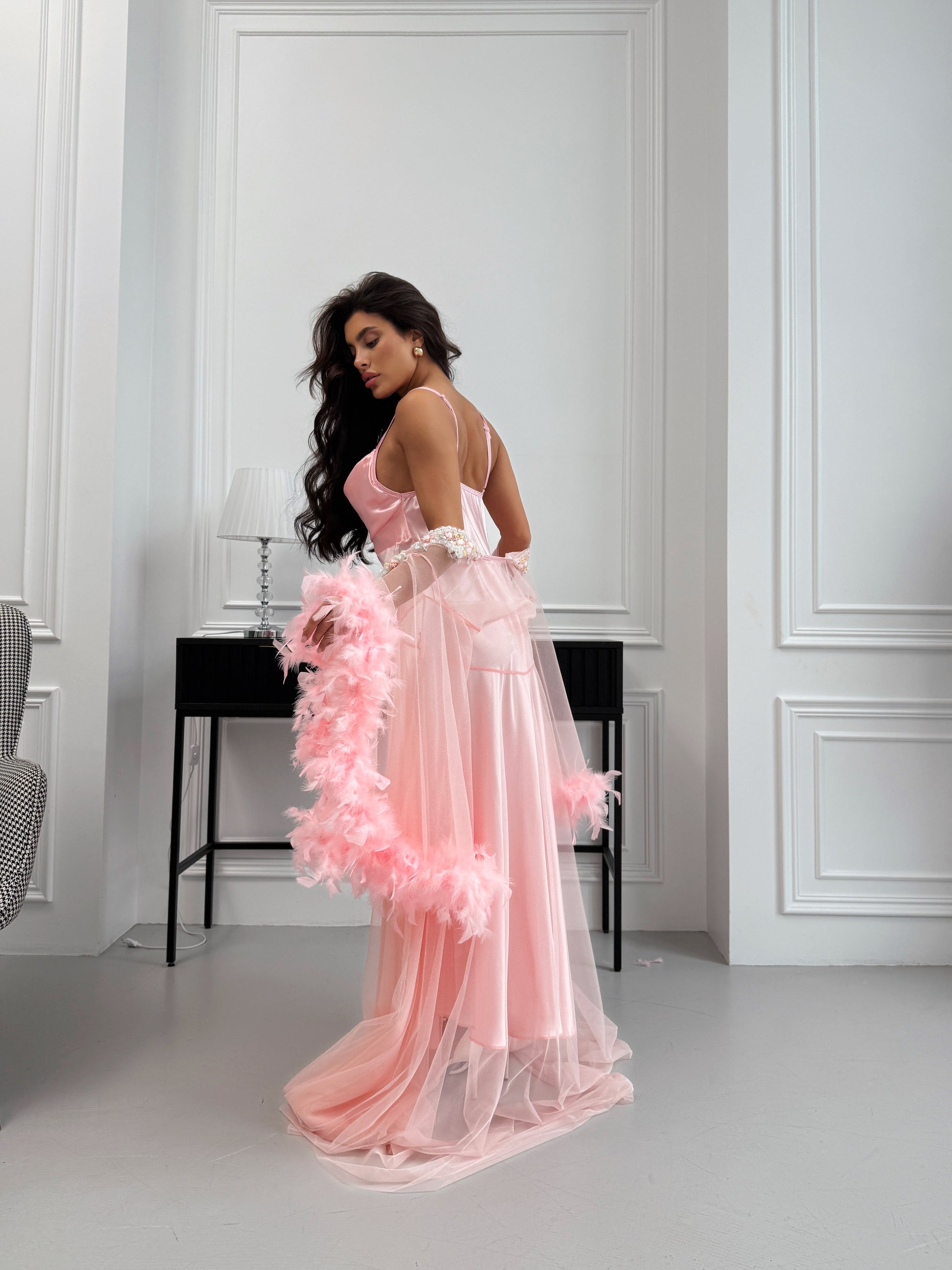 Peach Nightgown & Robe Set