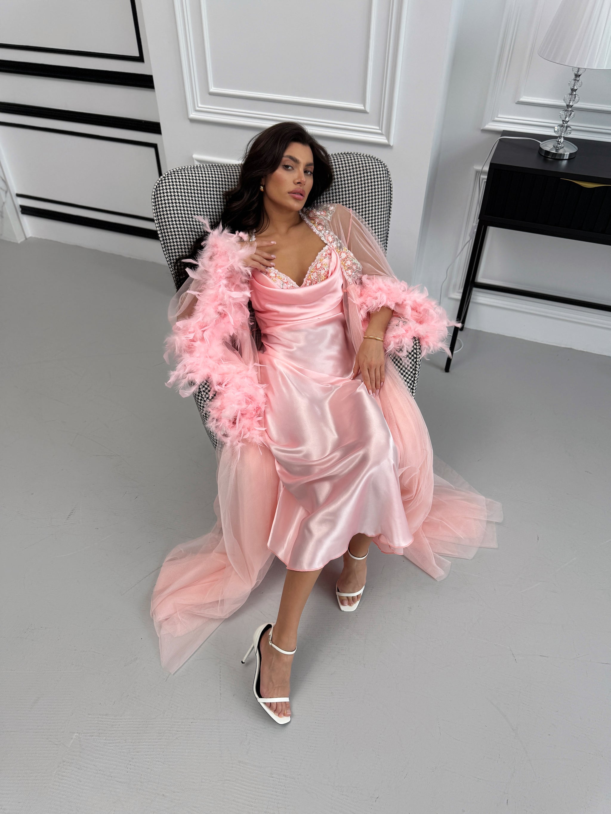 Peach Nightgown & Robe Set