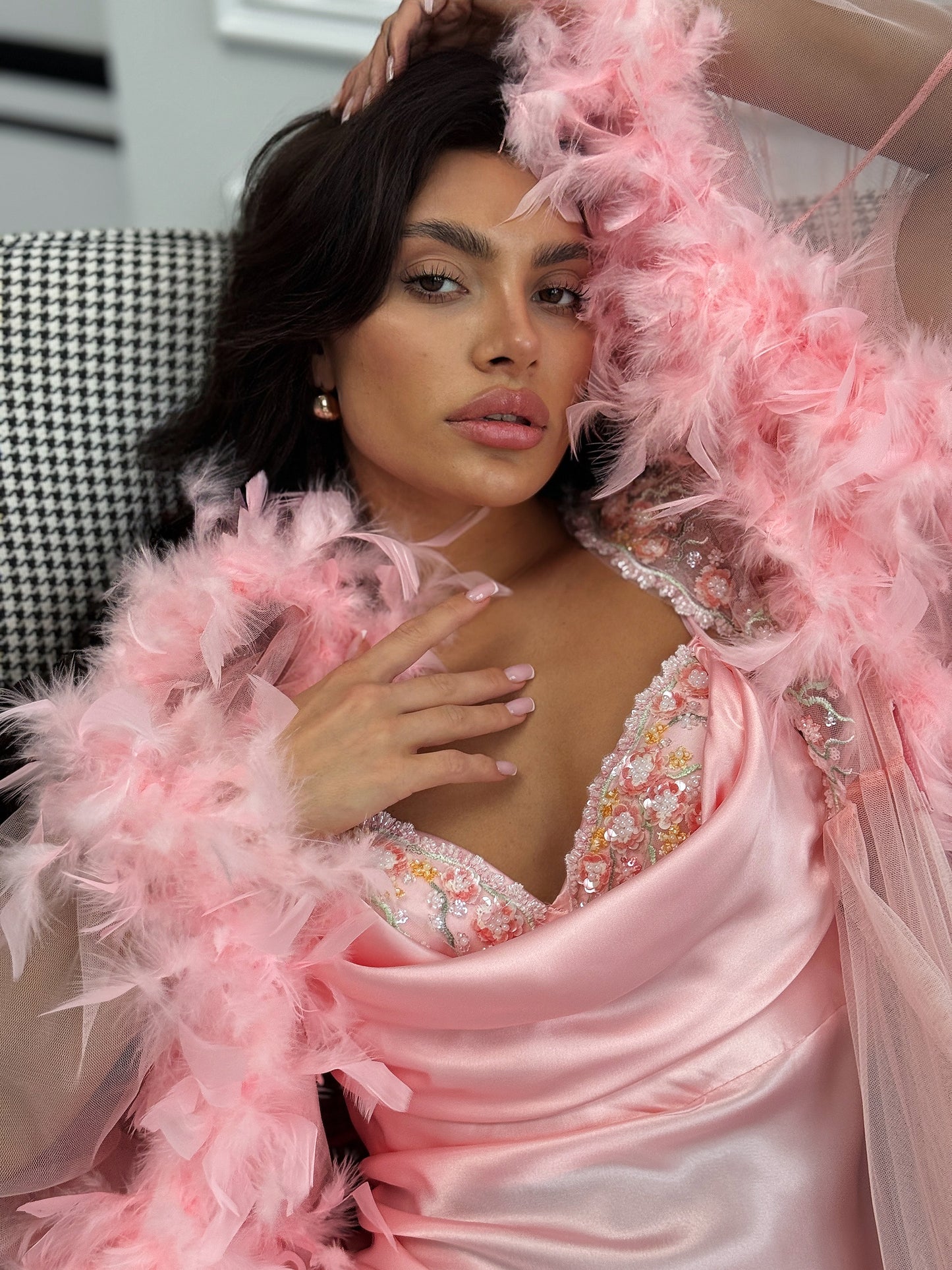 Peach Nightgown & Robe Set