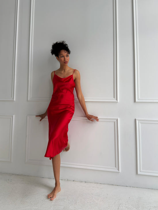 Red Satin Nightgown