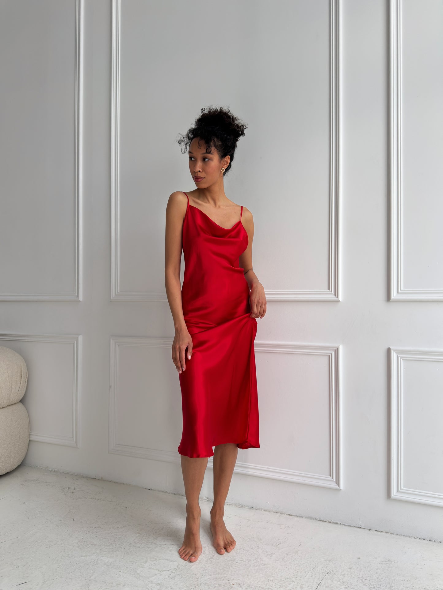Red Satin Nightgown