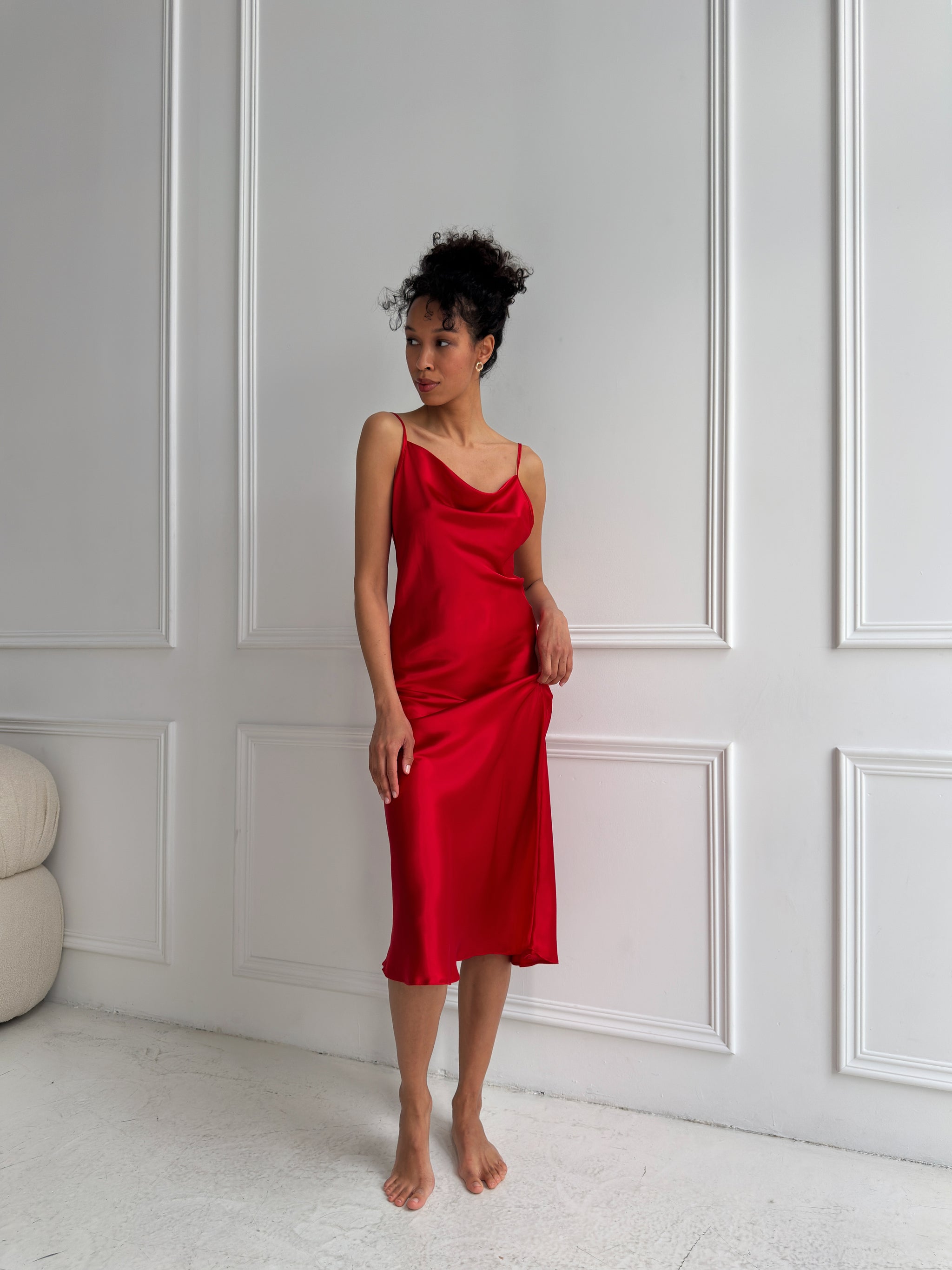 Red Satin Nightgown