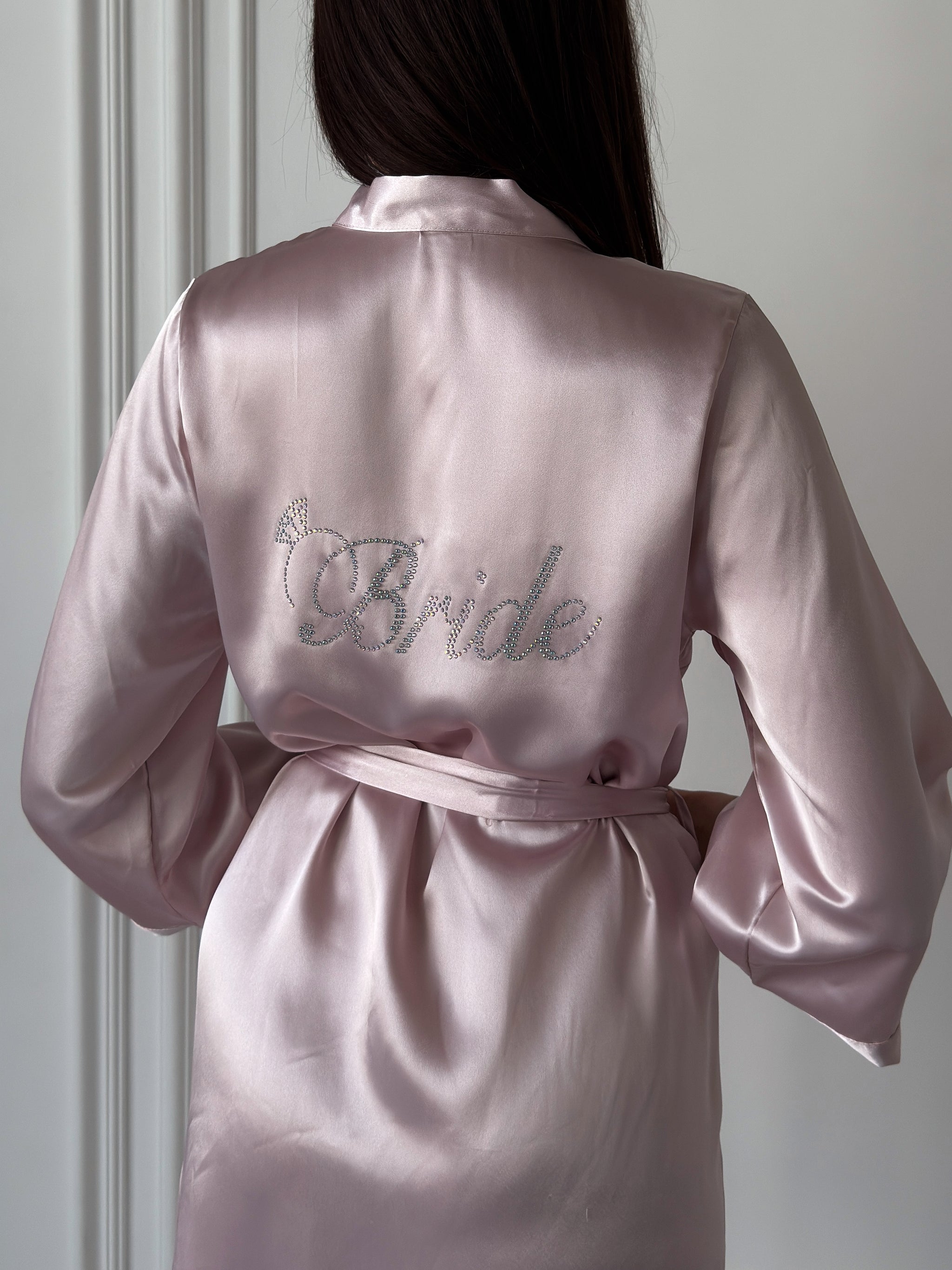 Beige Satin Robe