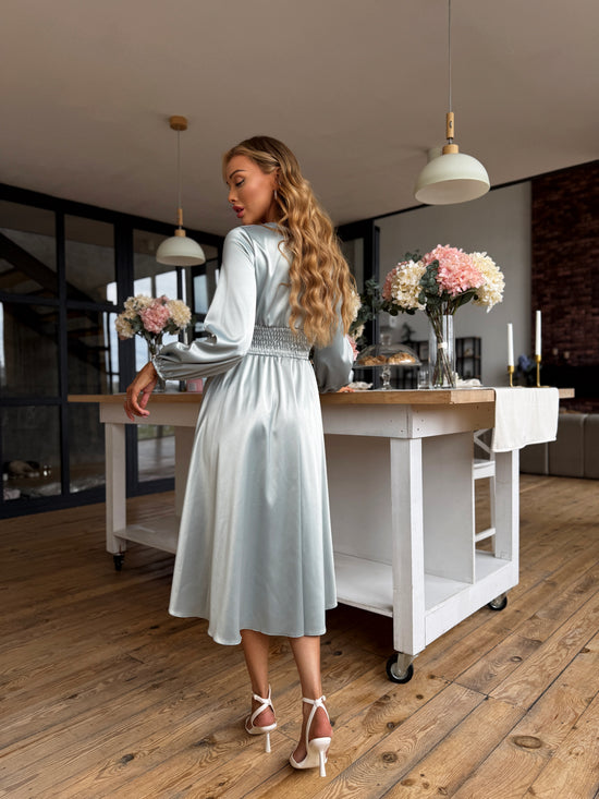 Olive Button-Front Dress