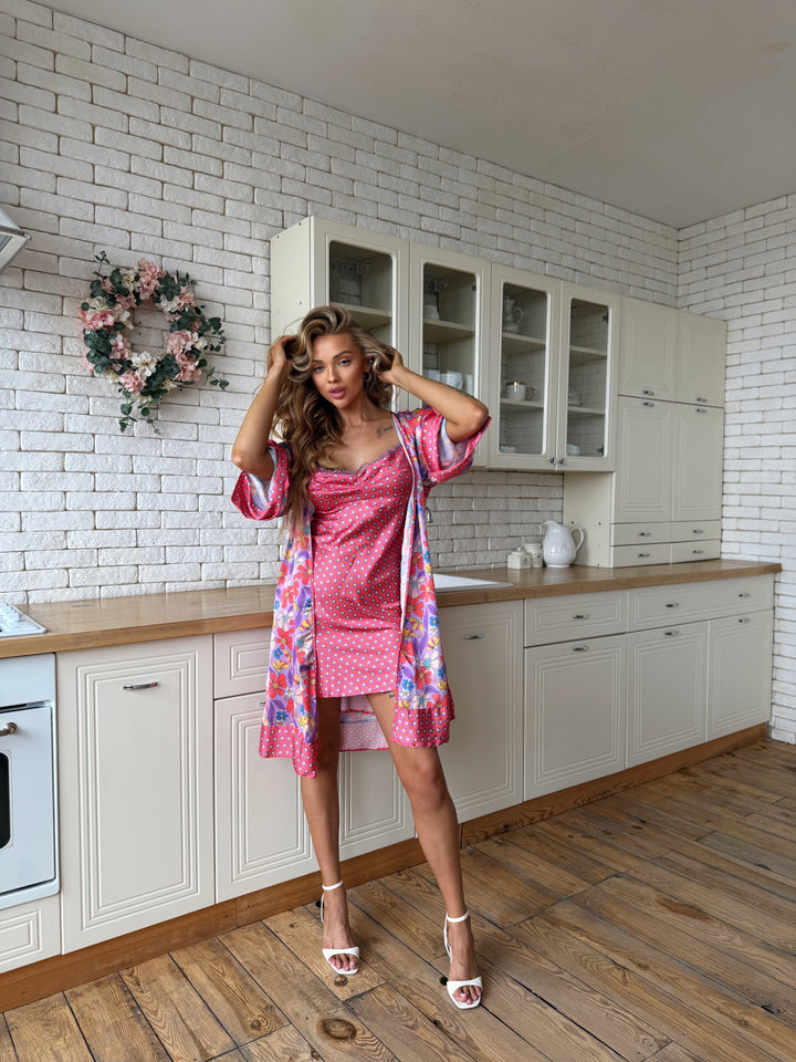 Red and Lavender Lounge Set