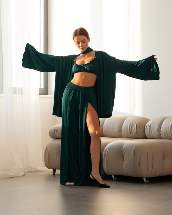 Emerald Cotton 3-Piece Lounge Set