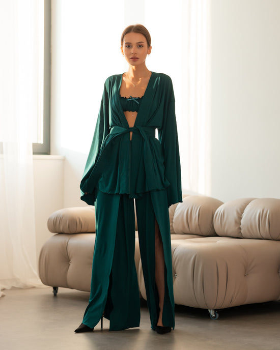 Emerald Cotton 3-Piece Lounge Set