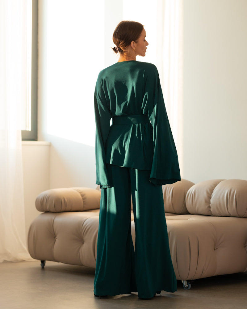 Emerald Cotton 3-Piece Lounge Set