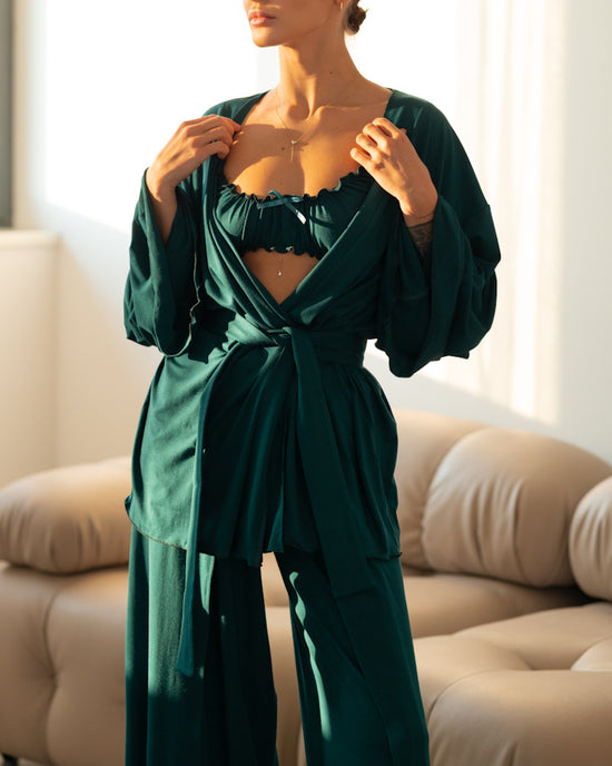 Emerald Cotton 3-Piece Lounge Set